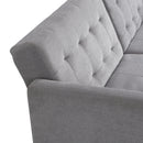 Sofa Bed Convertible Folding Light Grey Lounge Couch Loveseat Sleeper Sofa  Armrests Living Room Bedroom Apartment Reading Room