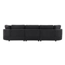 Modern 3 Seater Upholstered Sofa With Curved Design