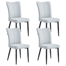 Modern Minimalist Dining Chairs With Metal Legs