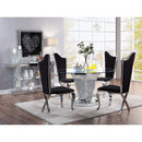 Noralie - Dining Table - Mirrored, Faux Diamonds & Clear Glass - Atlantic Fine Furniture Inc