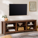 Modern Transitional 3 Shelf Open Storage TV Stand