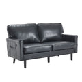 Mid Century Modern Loveseat Sofa With USB Ports, Removable Pillow Cover