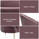 Abey - Sofa - Pink Velvet - Atlantic Fine Furniture Inc