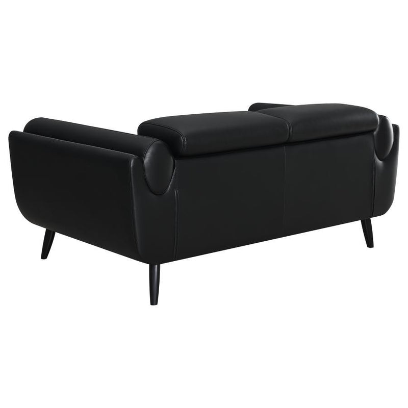 Shania - Upholstered Low Back Loveseat - Black