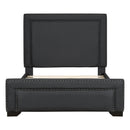 Upholstered Bed With Slats Support, No Box Spring Needed