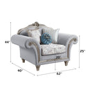 Pelumi - Chair - Light Gray Linen & Platinum - Finish - Atlantic Fine Furniture Inc