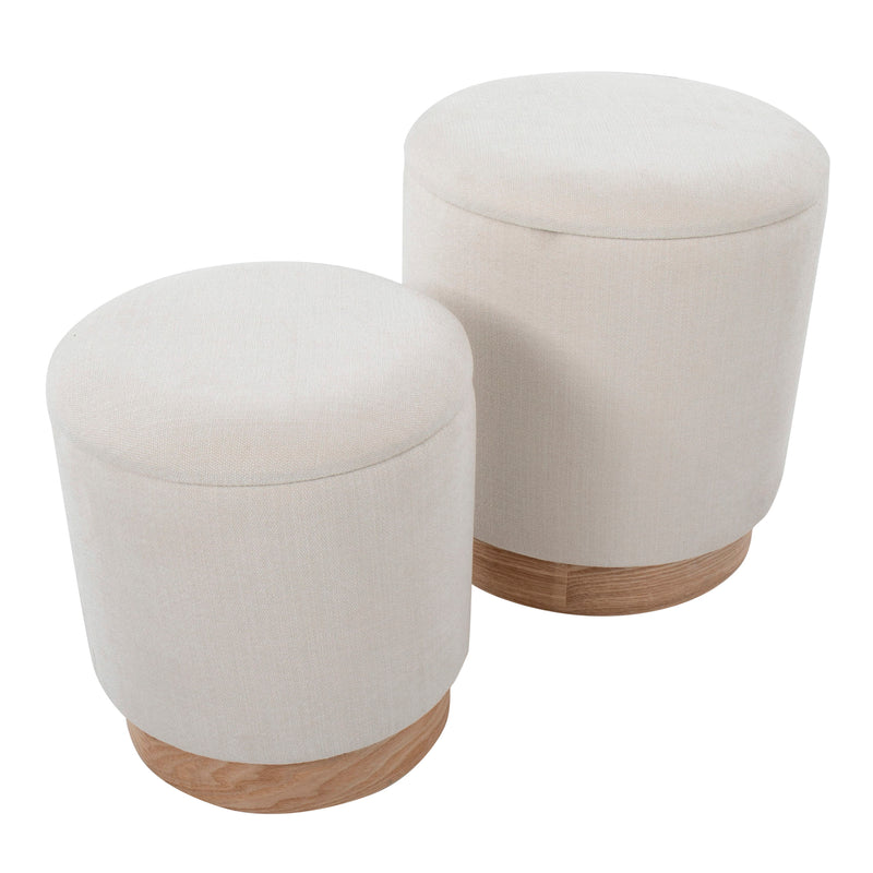 Marla - Contemporary, Nesting Ottoman Set