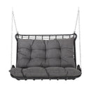 Arruda - Outdoor Wicker Porch Swing With Cushions