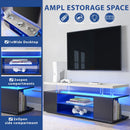 TV Stant With LED And Large Side Cabinet