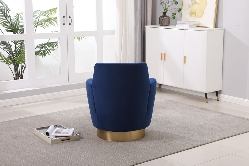 Swivel Barrel Chair, Swivel Accent Chairs Armchair For Living Room, Reading Chairs For Bedroom Comfy, Round Barrel Chairs With Gold Stainless Steel Base