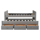 Upholstered Daybed With Trundle And Drawers