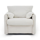 Swivel Modern Swivel Accent Chair Single Seater 360° Rotating For Living Room, Bedroom - Ivory White