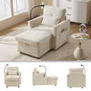 Multifunctional Chenille Recliner Sofa With Storage And Phone Bracket