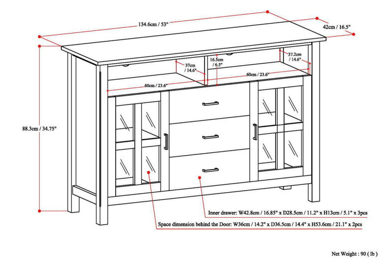 Kitchener - Handcrafted TV Media Stand