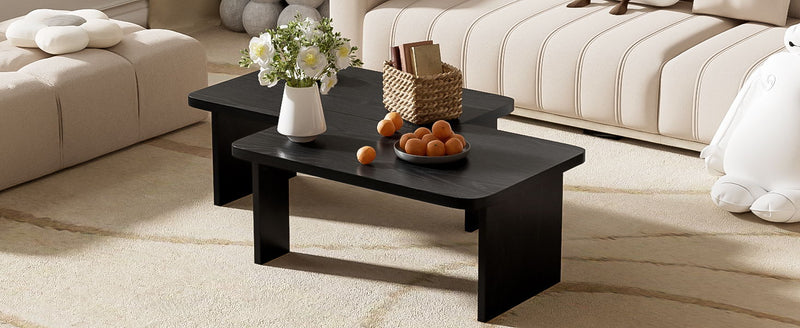 Modern Minimalist Coffee Table Set With Splicing Design