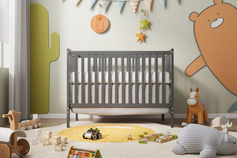 Crib 5 In 1 Convertible, Converts From Baby Crib To Toddler Bed, Fits Standard Full Size Crib Mattress