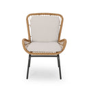 Outdoor Wicker Club Chair With Cushions (Set of 2)