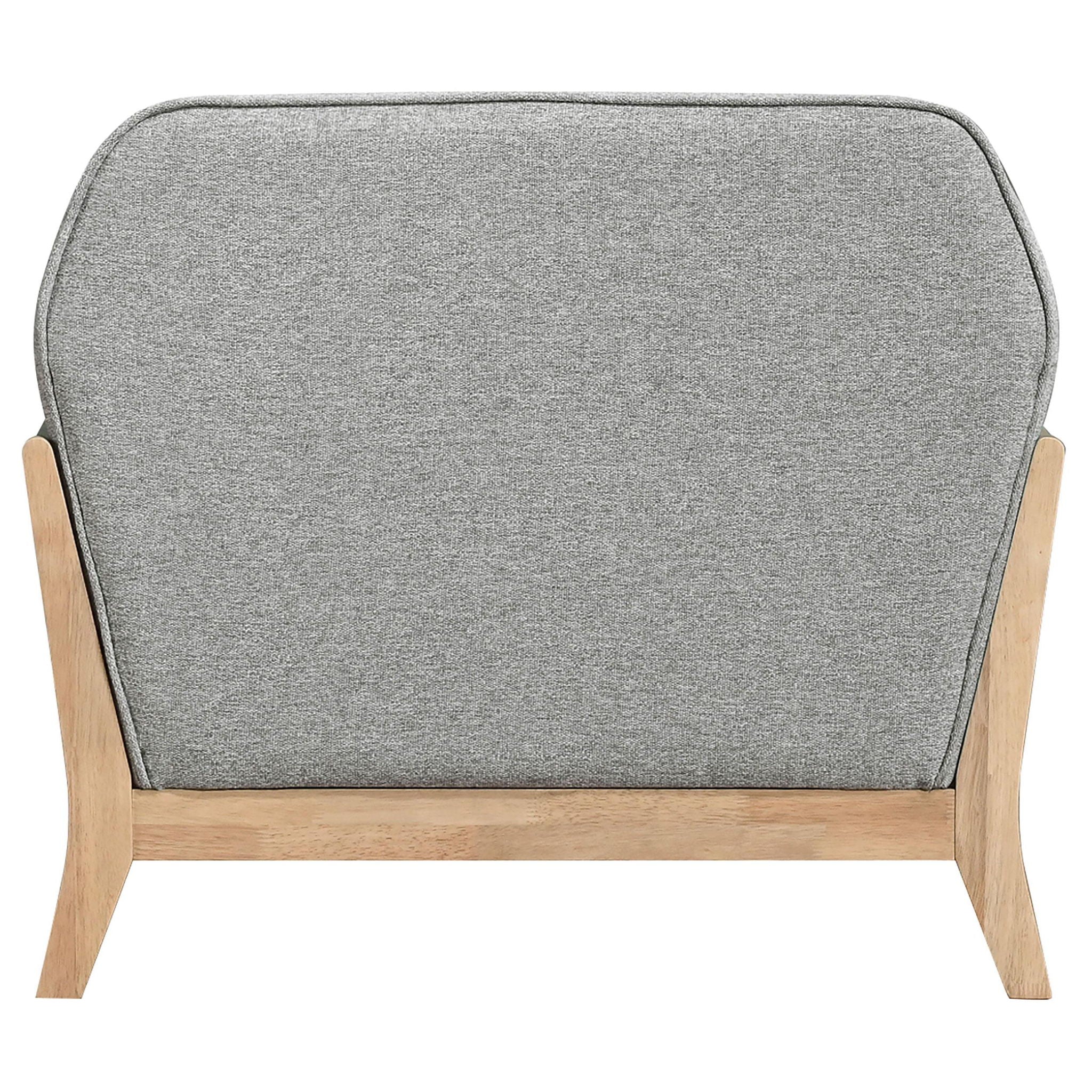 Vaughn Fabric Upholstered Flared Arm Accent Chair Grey