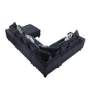 Modern U Shape Sectional Sofa Corner Couch With Lots Of Pillows Included, Elegant And Functional