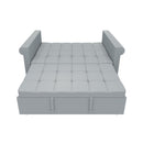 Compact Loveseat With Trundle Sleeper And Storage Pocket - Gray