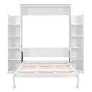 Wall Murphy Bed With Shelves And LED Lights