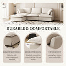 Sectional Sofa With Ottoman Cloud Couch Set With Throw Pillows, Free Combination