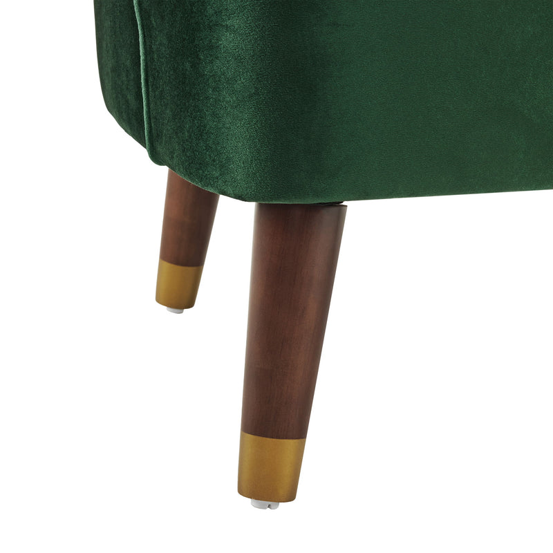Elegant Upholstered Barrel Accent Chair With Wooden Legs
