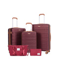 5 Piece Set Hard Case Spinner Wheels Luggage Sets With Tsa Lock