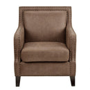 Shasta - Accent Chair With And Nail Buttons - Brown