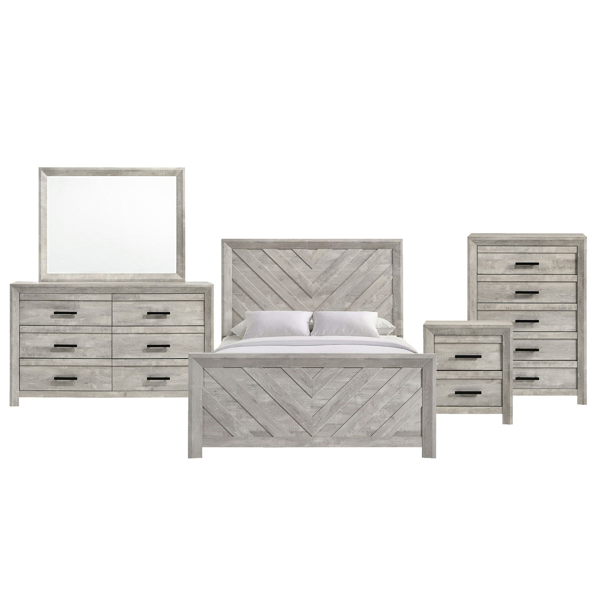 Eleanor Bedroom Set in Dark Gray by Elements International, view 8