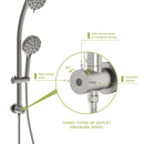 Multi Function Dual Shower Head System With 4.7" Rain Showerhead, 8 Function Hand Shower, Adjustable Slide Bar