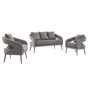 3 Piece Living Room Set, Loveseat & 2 Accent Chairs