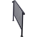 Handrails For Outdoor Steps, Fit 2 Or 3 Steps Outdoor Stair Railing, Wrought Iron Handrail, Flexible Porch Railing, Transitional Handrails For Concrete Steps Or Wooden Stairs