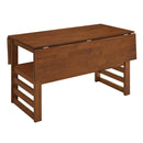 5 Piece Extendable Wood Square Dining Table Set With 2 Drop Leaves