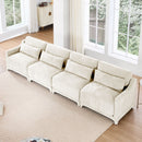 Elegant Sofa With Ergonomic Design And Lumbar Pillows
