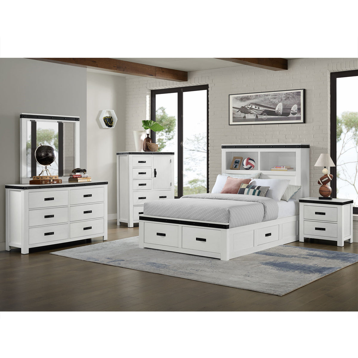 Wade Youth Chest in White by Elements International, view 5