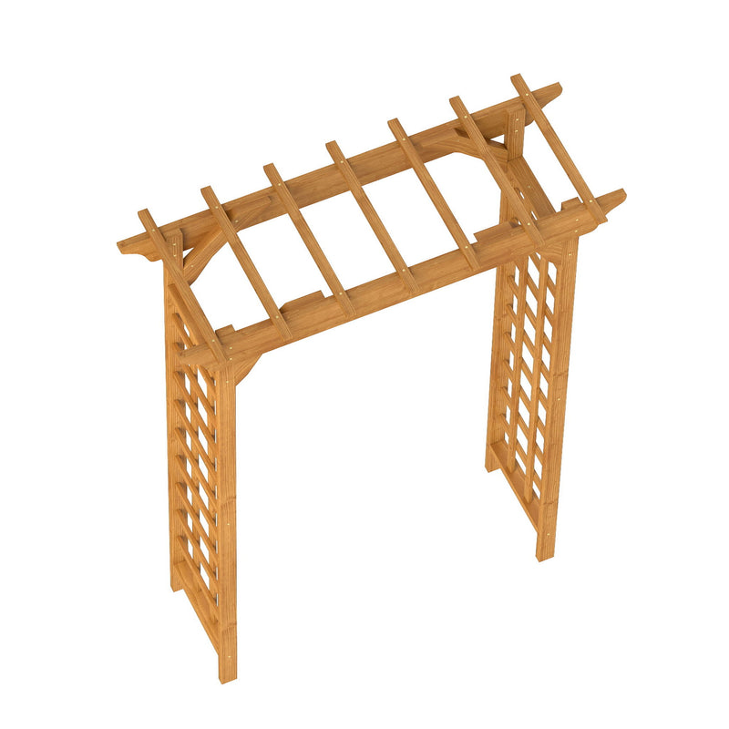Arbor, Wedding Arch For Ceremony, Trellis For Plant Climbing, Christmas Decor Pergola For Garden Backyard - Yellow