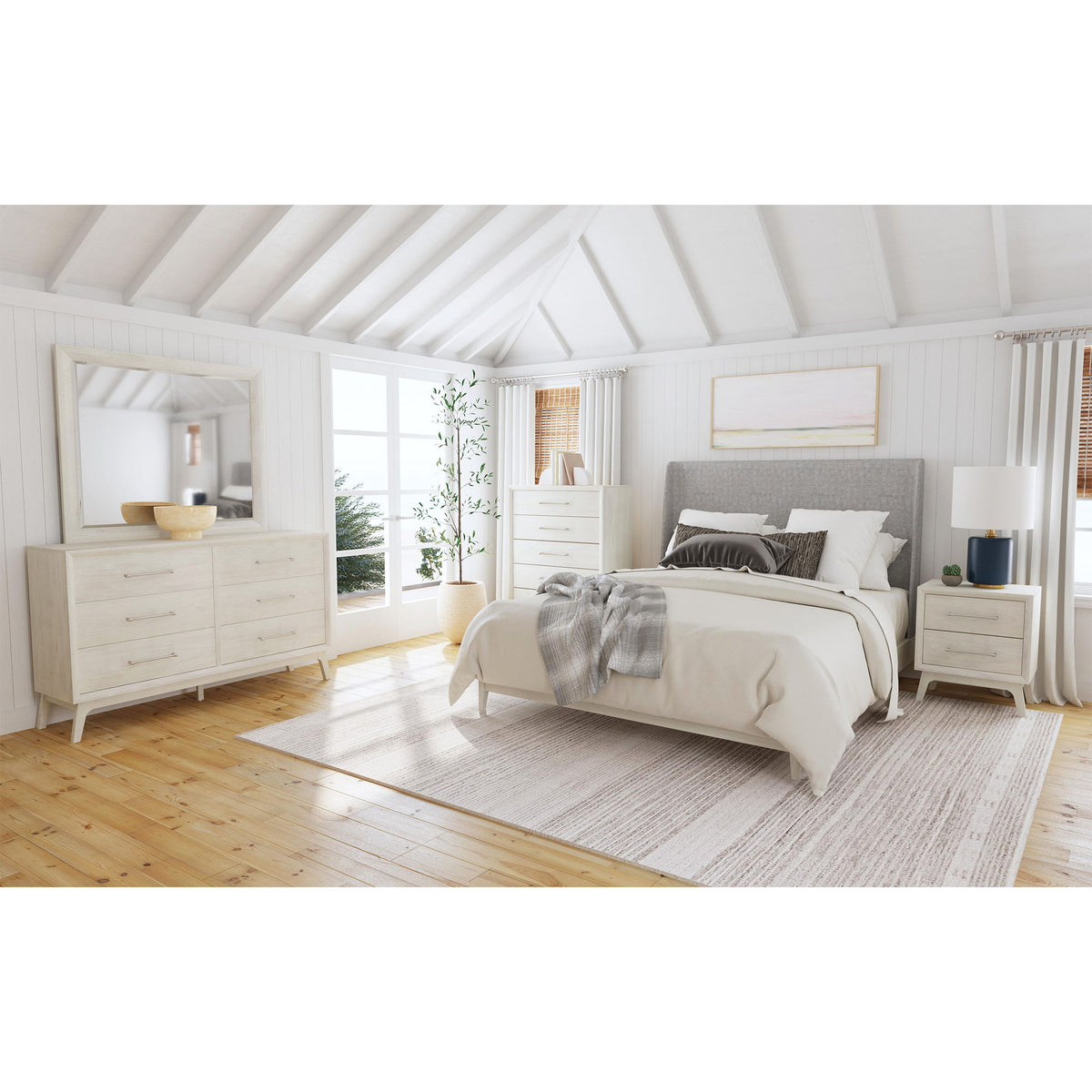 Westland Upholstered Bed in Gray by Elements International, view 5