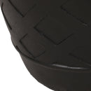 Outdoor Side Table With Lattice Design And Round Top - Black