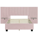 Upholstered Platform Bed With Big Headboard