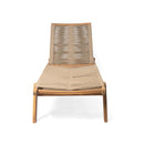 Catania - Outdoor Rope Chaise Lounge (Set of 2) - Teak / Beige