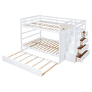 Bunk Bed With Twin Size Trundle And Staircase