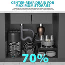 Double Bowl Drop In Sink, Stainless Steel With 50 / 50 Basins 18 Gauge - Brushed Nickel