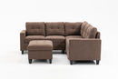 Modular Sectional Sofa Assemble Modular Sectional Sofas Bundle Set Cushions, Easy to Assemble Left & Right Arm Chair,Corner Chair, Ottomans Table