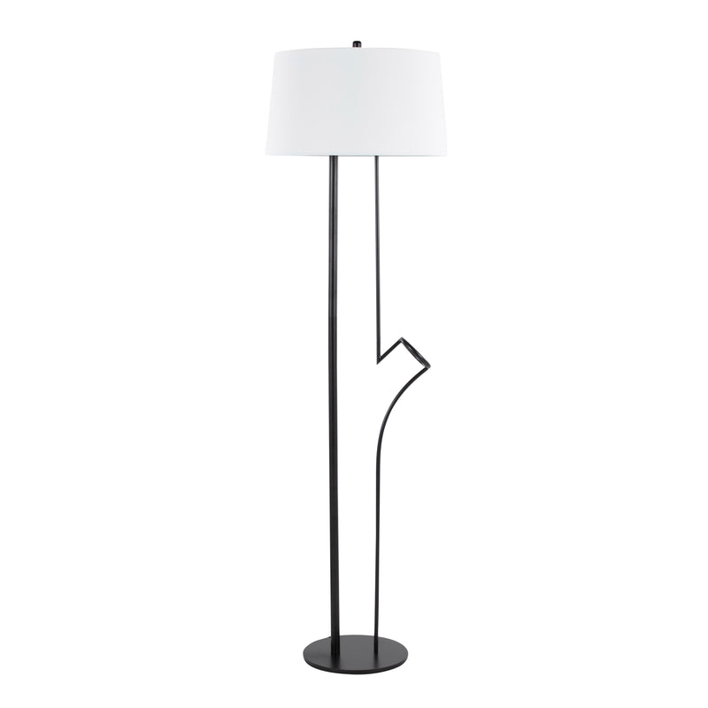 Shadow Contemporary Floor Lamp - Black / White