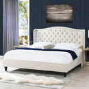 Coverley - King Tufted Shelter Platform Bed - Sky Neutral Beige
