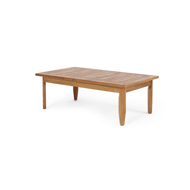 Bianca - Outdoor 3 Seater Sofa Chat Set With Ottoman - Teak