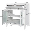 Bathroom Vanity With Ceramic Sink, Adjustable Shelf & Tip Out Tray