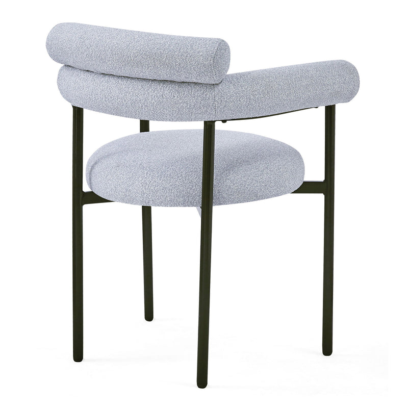 Contemporary Upholstered Armchair Dining Chairs With Metal Legs (Set of 2)