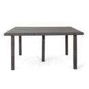 Outdoor Square Rattan Wicker Dining Table - Brown